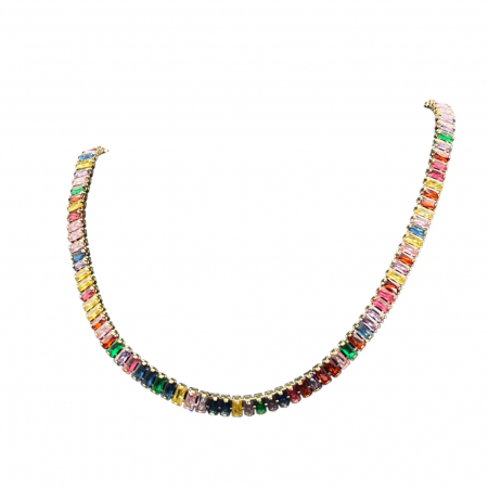 COLIERE TENNIS - Colier Tennis Multicolor Rainbow