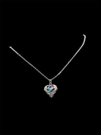 Colier Tip Pandora Cu Pandantiv Inimă Heart Of Amethyst [1]