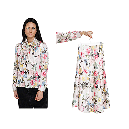 NOUTĂȚI - Compleu Floral Alb