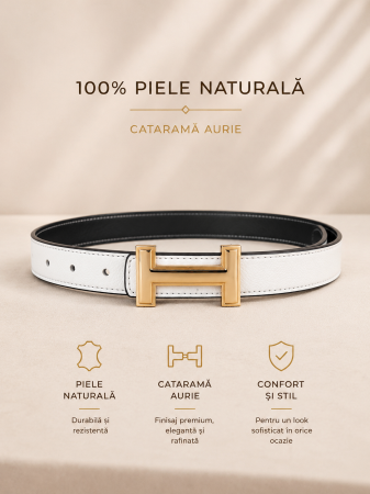 TOATE PRODUSELE - Curea Hermina Din Piele Albă