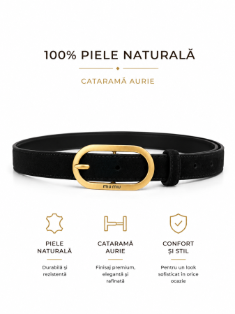 TOATE PRODUSELE - Curea Miu Din Piele Black&Gold
