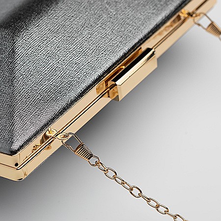 Geantă Clutch Gri Metalic-ELCGE0134S [3]
