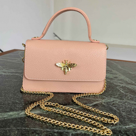 Geantă Piele Naturală Pink Albină-ELC412 [1]