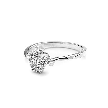 REDUCERI - Inel Argint 925 Cu Detaliu Măr Decorat cu Cristale Zirconia
