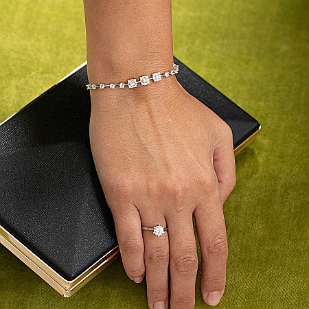 Inel Argint Solitaire Cristal Swarowski [1]