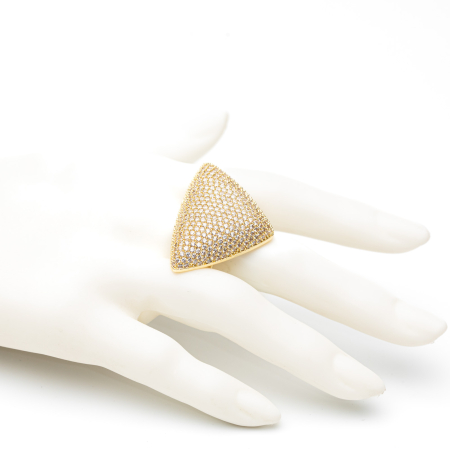 TOATE PRODUSELE - Inel Auriu Cu Cristale Zirconia Zenaida