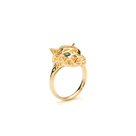 Inel Auriu Panthere Cu Cristale Zirconia [2]