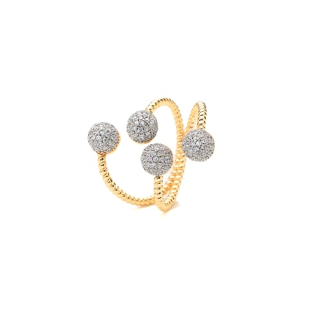 TOATE PRODUSELE - Inel Reglabil Model Cuff Cu Cristale Zirconia Argintii