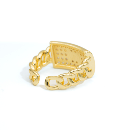 Inel Chain Reglabil Placat Cu Aur Galben [1]
