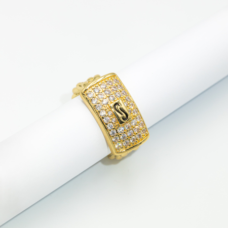 Inel Chain Reglabil Placat Cu Aur Galben [2]