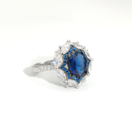 TOATE PRODUSELE - Inel Din Argint Cu Zirconia Blue Saphire