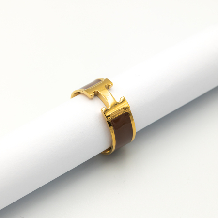 NOUTĂȚI - Inel Hermina Cappuccino Placat Cu Aur Galben Carla