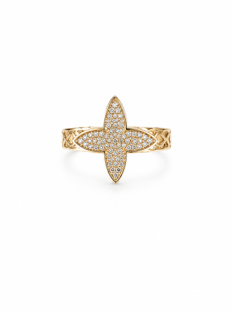 TOATE PRODUSELE - Inel Flower LV Cu Cristale Zirconia
