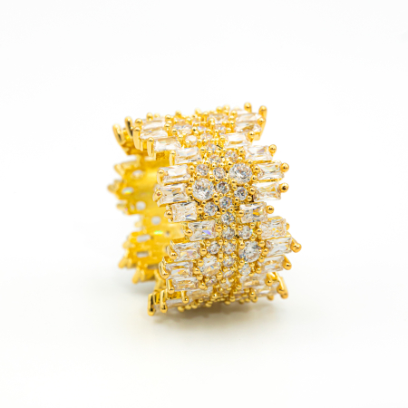 TOATE PRODUSELE - Inel Masiv Și Strălucitor Placat Cu Aur Galben Marigold