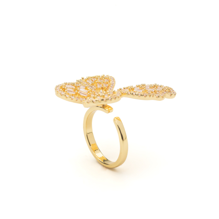 Inel Reglabil Auriu Butterfly Beauty [1]