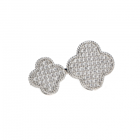 COLECȚIA BIJUTERII FLORI ALHAMBRA - Inel Silver Double Flower Alhambra