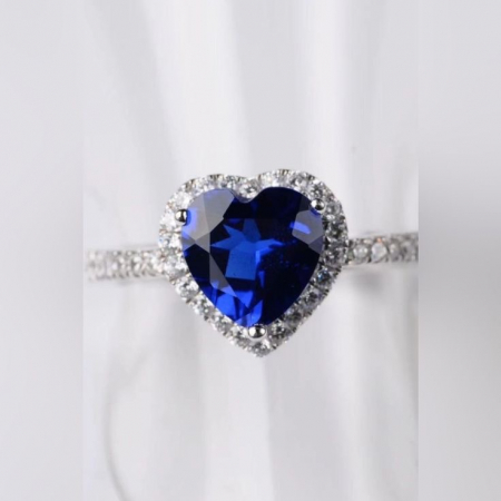 NOUTĂȚI - Inel Strălucitor Pandora Style Blue Saphire