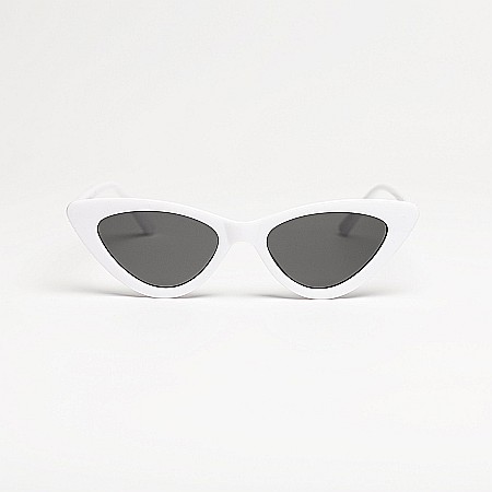 OCHELARI DE SOARE - Ochelari De Soare Cat-Eye Cu Ramă Albă