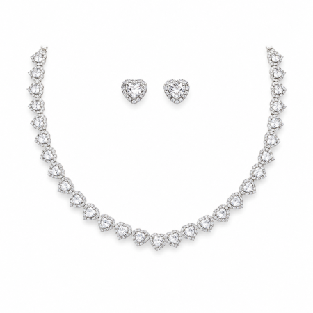 SETURI BIJUTERII - Set Bijuterii Tennis Arianna Grande Heart Of Silver