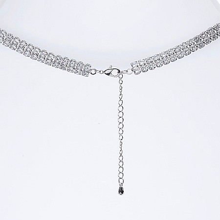Set Bijuterii Tennis Placat Cu Aur Alb De 14K [3]