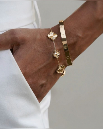 BIJUTERII BĂRBAȚI - Set Brățări Love & Gold Flower Unisex