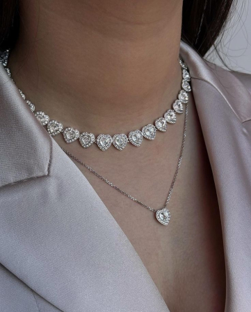 Set Angelic Colier și Brățară Tennis Heart Silver [1]