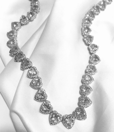 Set Angelic Colier și Brățară Tennis Heart Silver [2]