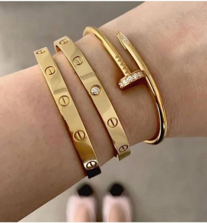 Colecția Bijuterii LOVE - Set Brățări Luxury Glam LOVE + CUI Crystal