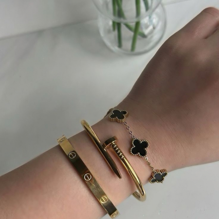Colecția Bijuterii LOVE - Set 3 Brățări Golden Trio