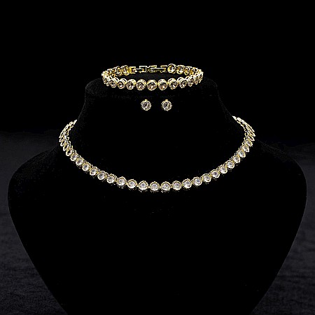 Set Tennis Splendor Placat Cu Aur Galben [4]