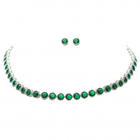 COLIERE TENNIS - Set Tennis Splendor Smarald Colier + Cercei