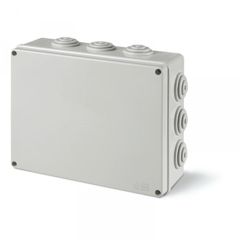 Accesorii instalatii electrice - DOZA DERIVATIE PT 650°C 240x190x90mm cu mansoane IP55 HF 685.008