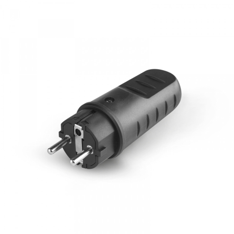 Accesorii instalatii electrice - FISA CAUCIUC 2P+E 16A 250V AC FRENCH/GERMAN STANDARD BLACK 110.3100