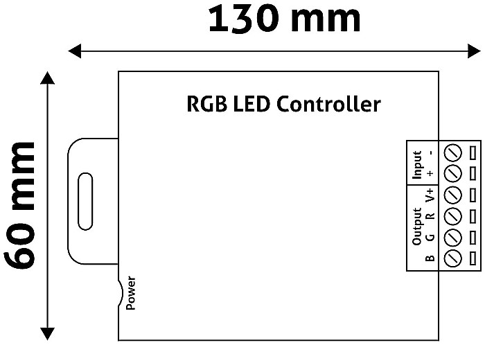 Banda LED 12V 216W RGB Keys Remote and Controller [1]