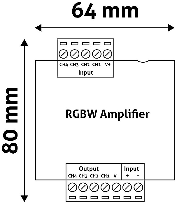 Banda LED 12V 288W RGB+W Amplifier [1]