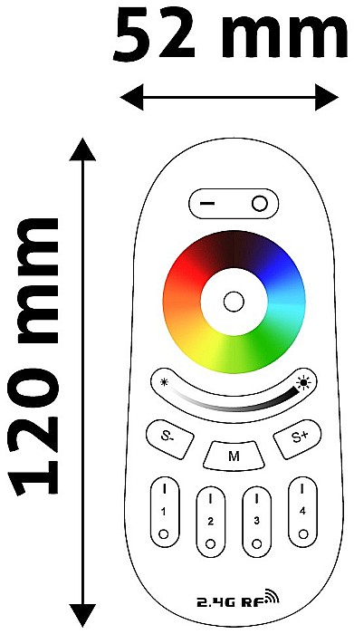 Banda LED 12V 288W RGB+W Zone Remote and Controller [2]