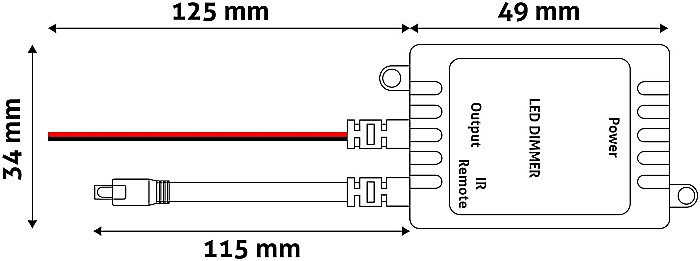 Banda LED 12V 48W - Dimmer Keys Remote and Controller [1]