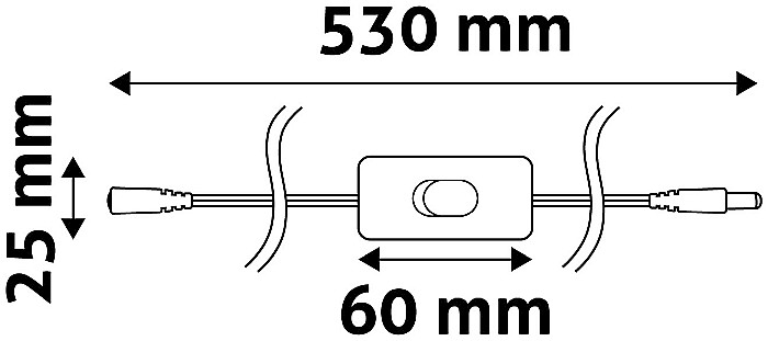 Banda LED 12V - DC Mufa cu intrerupator [1]