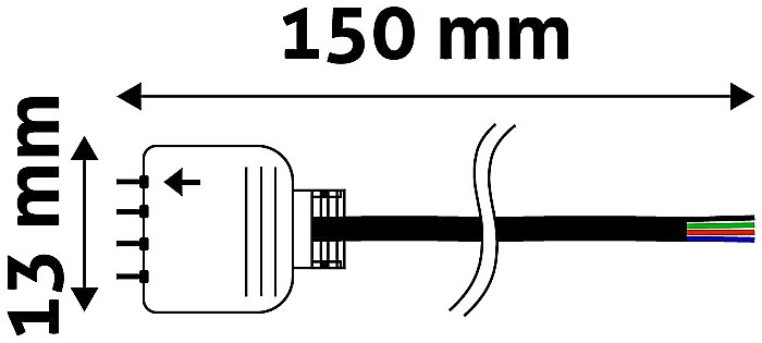 Banda LED 12V RGB - Cablu conector Alb TATA [1]