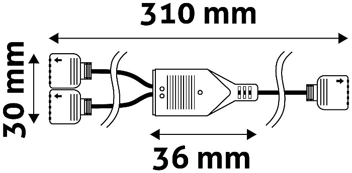 Banda LED 12V RGB+W 2Way Split - Conector [1]