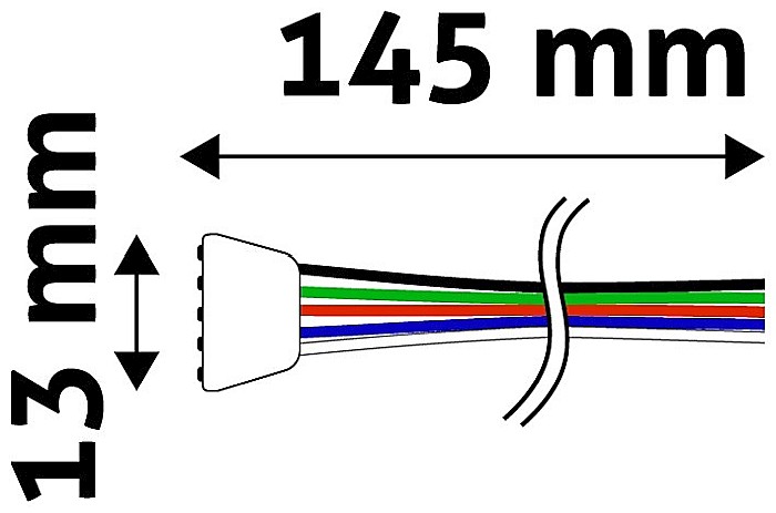 Banda LED 12V RGB+W - Conector MAMA Cablu [1]