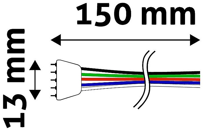 Banda LED 12V RGB+W - Conector TATA Cablu [1]