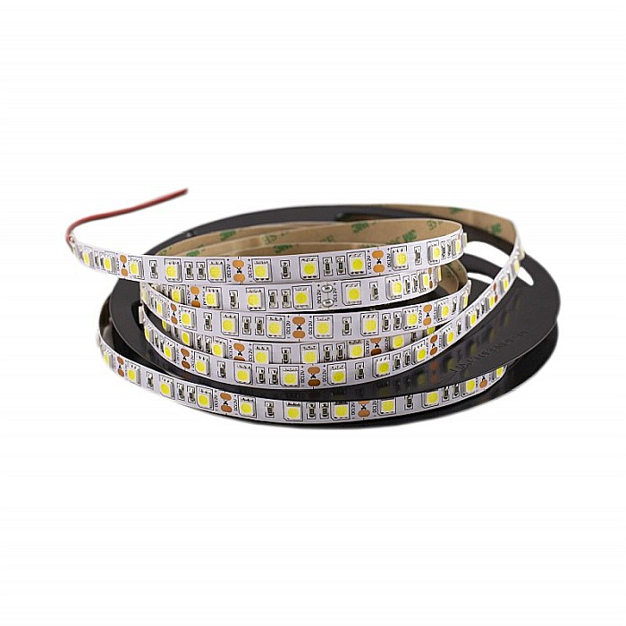 Banda LED 12VDC 14.4W/ML - 50 000 ore, Rola 5m, 60xSMD5050/ML, IP20, LED Market, 6000K lumina rece [1]