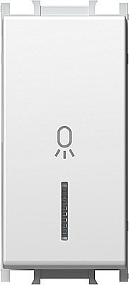 Buton cu LED Simplu TEM 1M 16A IP20 Alb TEM-SM11PWIN02 [1]