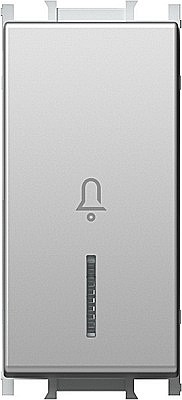 Buton cu LED Simplu TEM 1M 16A IP20 Argintiu TEM-SM11ESIN01 [1]