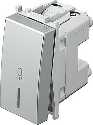 Buton cu LED Simplu TEM 1M 16A IP20 Argintiu TEM-SM11ESIN02 [2]
