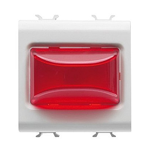 Buton indicator LED Rosu 2 module CH/Alb [1]