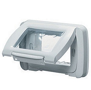 Capac cu rama si suport 4 module IP55 SY/WH [1]
