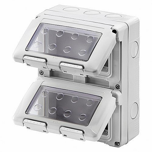 Carcasa aparenta pentru 8 module (4x2) IP55 SY/Gri [1]