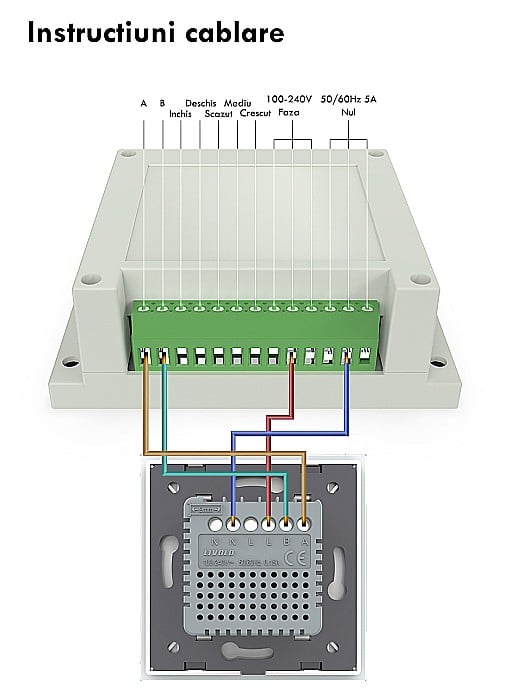 Controller pentru aer conditionat, cu rama sticla auriu [16]